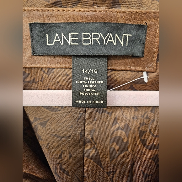 NWOT - Leather Lane Bryant Brown Biker Jacket - Size 14/16 - Vintage - Picture 2 of 9